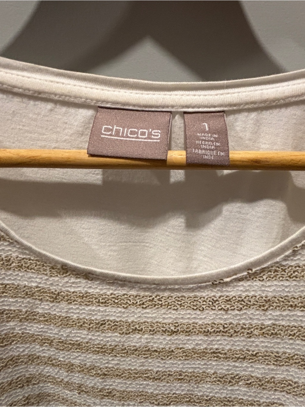 Chico's white and gold sequin top!